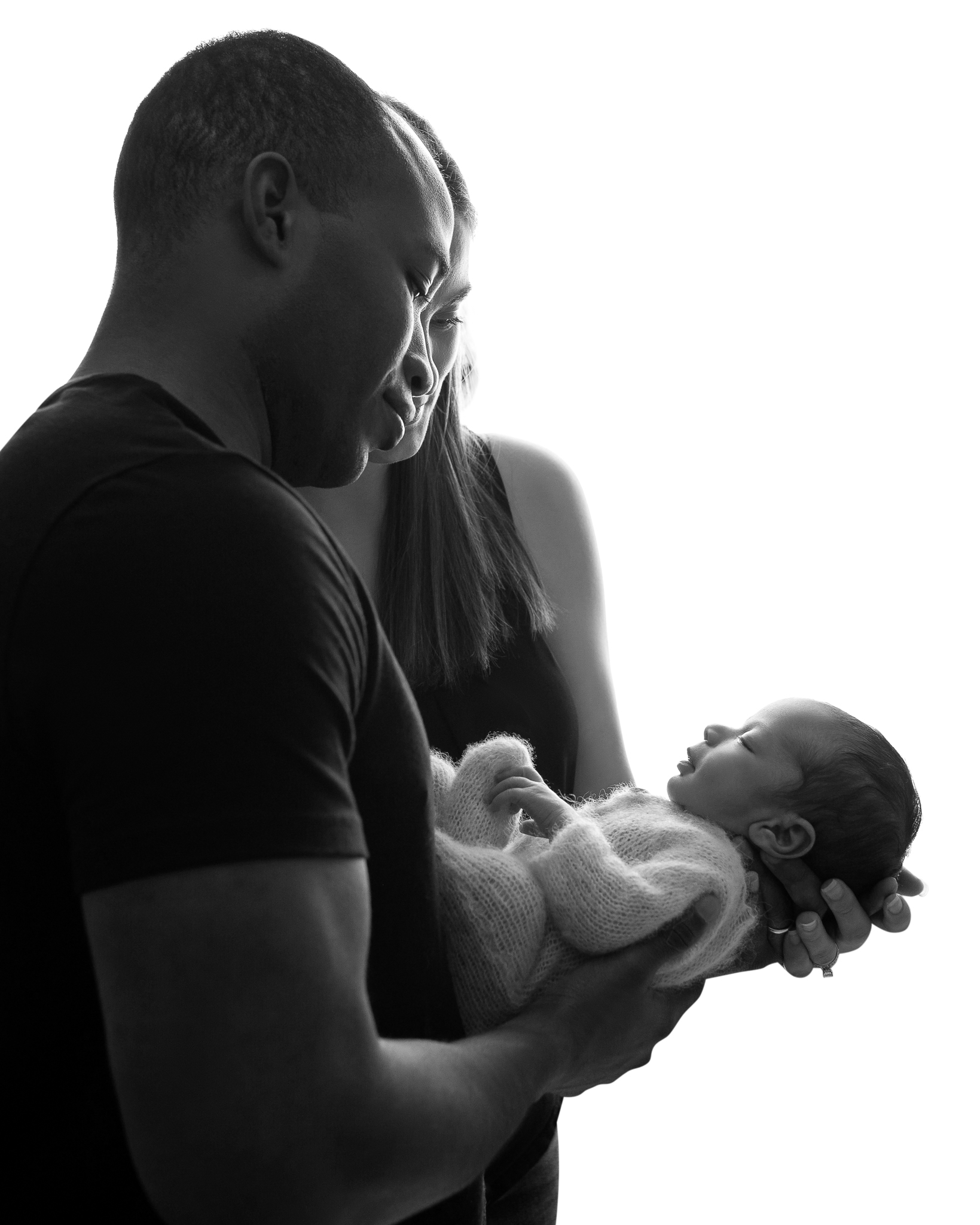 austin newborn photo parents silhouette